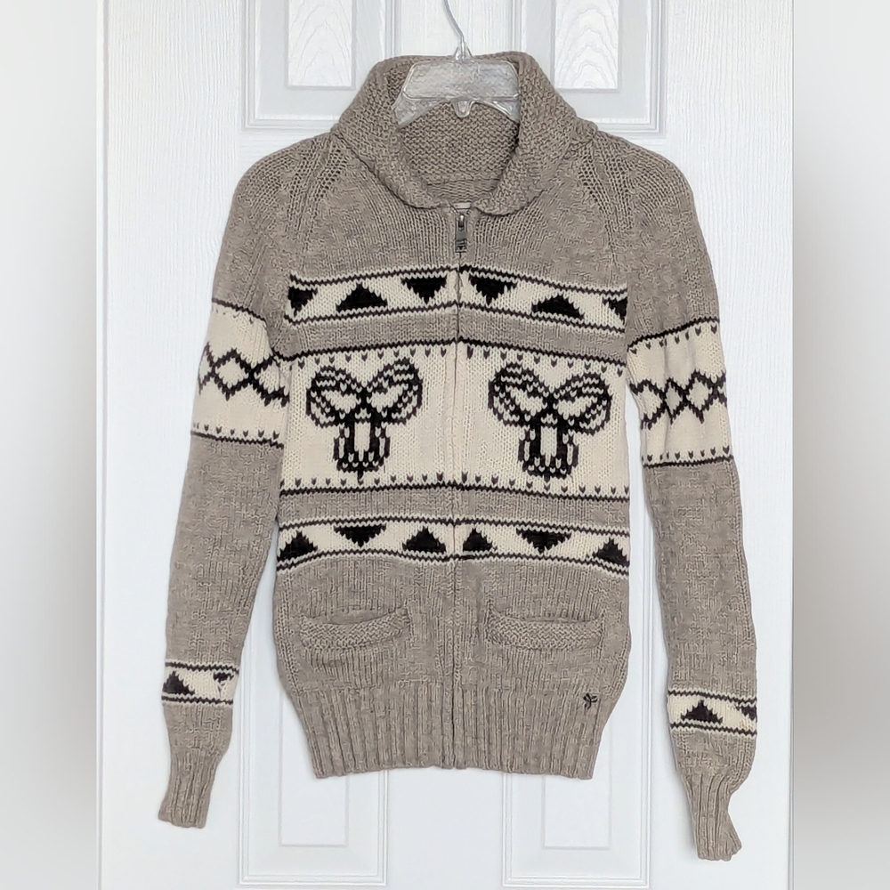 NWOT TNA Adult (Medium) Sea To Sky Lambs Wool Zip-Front Cardigan/Sweater/Jacket
